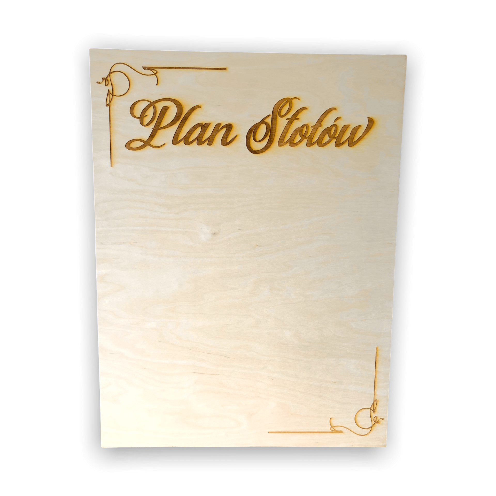 Drewniana tablica z grawerem - Plan stołów (1)