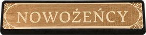 Tablica rejestracyjna drewniana z grawerem ślubna