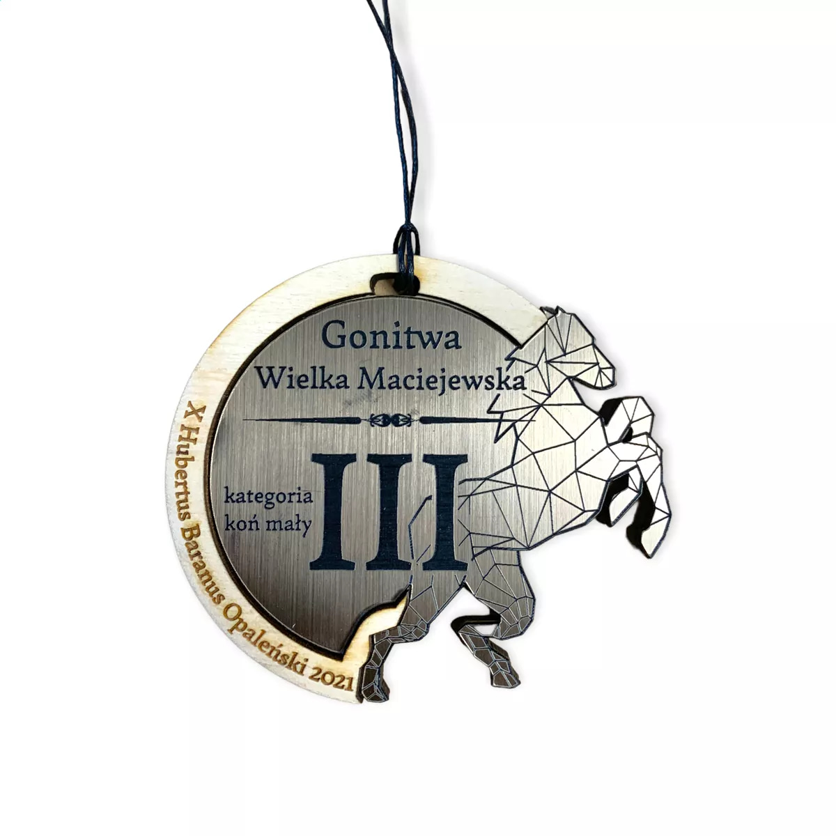Medale grawerowane z wizerunkiem konia - Gonitwa wielka Maciejewska (3)