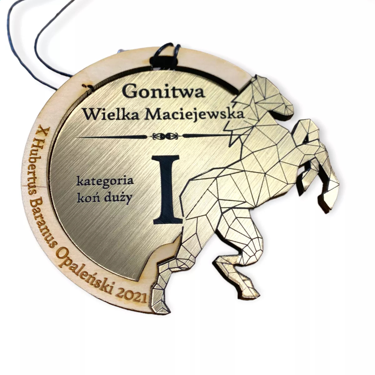 Medale grawerowane z wizerunkiem konia - Gonitwa wielka Maciejewska (1)