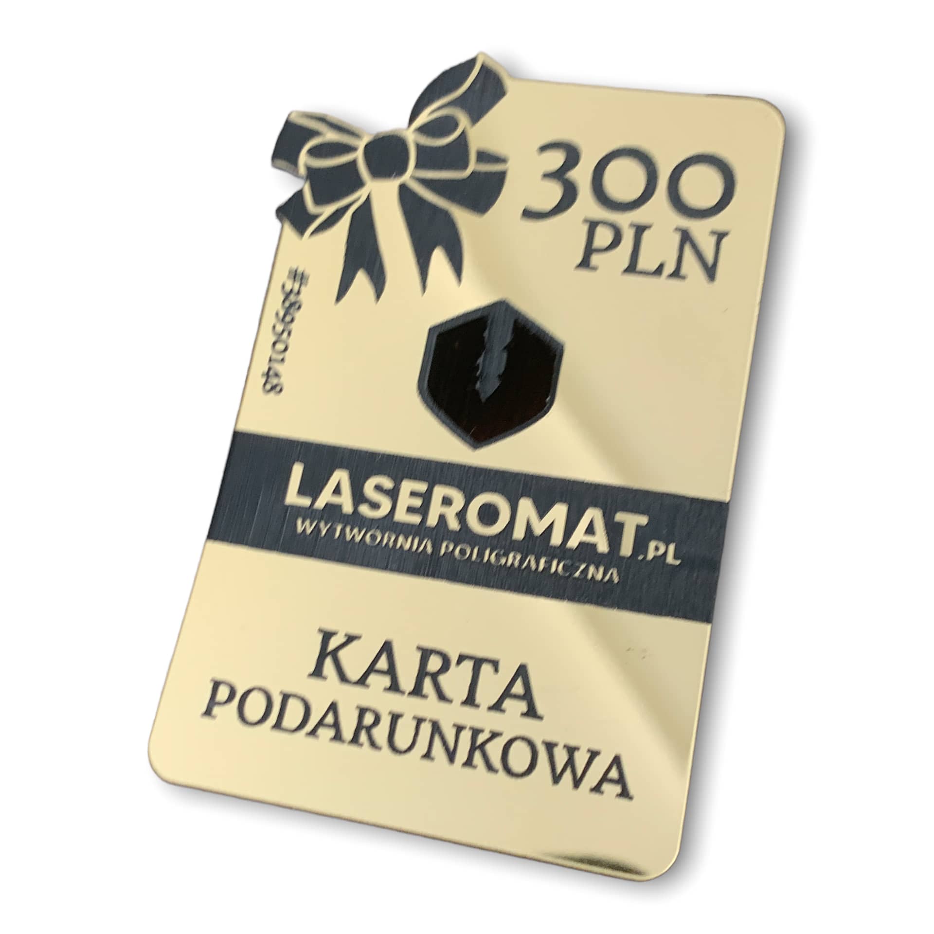 Złota karta podarunkowa - laseromat 300 PLN (2)